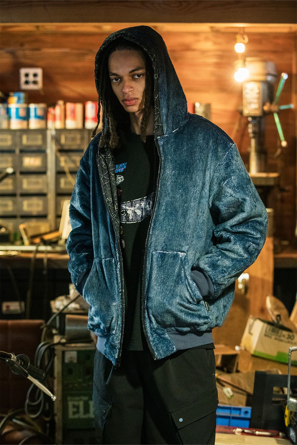 SPIDER JQD HOODIE / リバーシブル スパイダー ジャガード フーディ