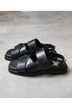 Band & SR buckle sandals / バンド アンド サイドリリースバックル レザー  サンダル