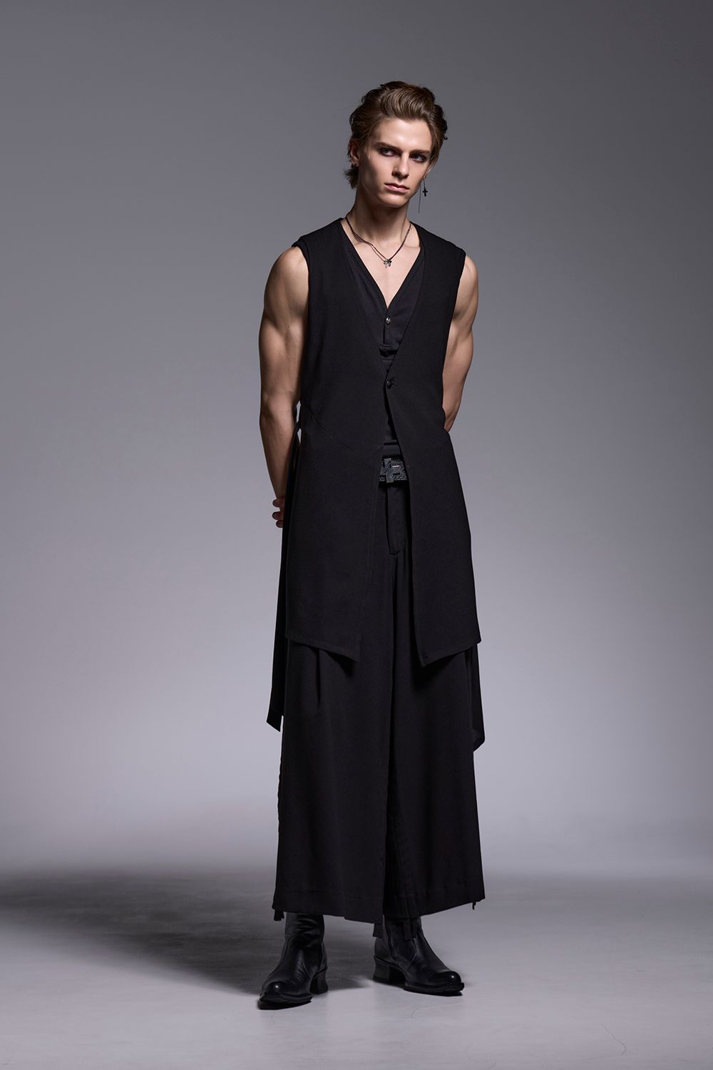 BEATENJIKU Henry Neck Tank Top / ベア天竺 ヘンリーネック タンクトップ