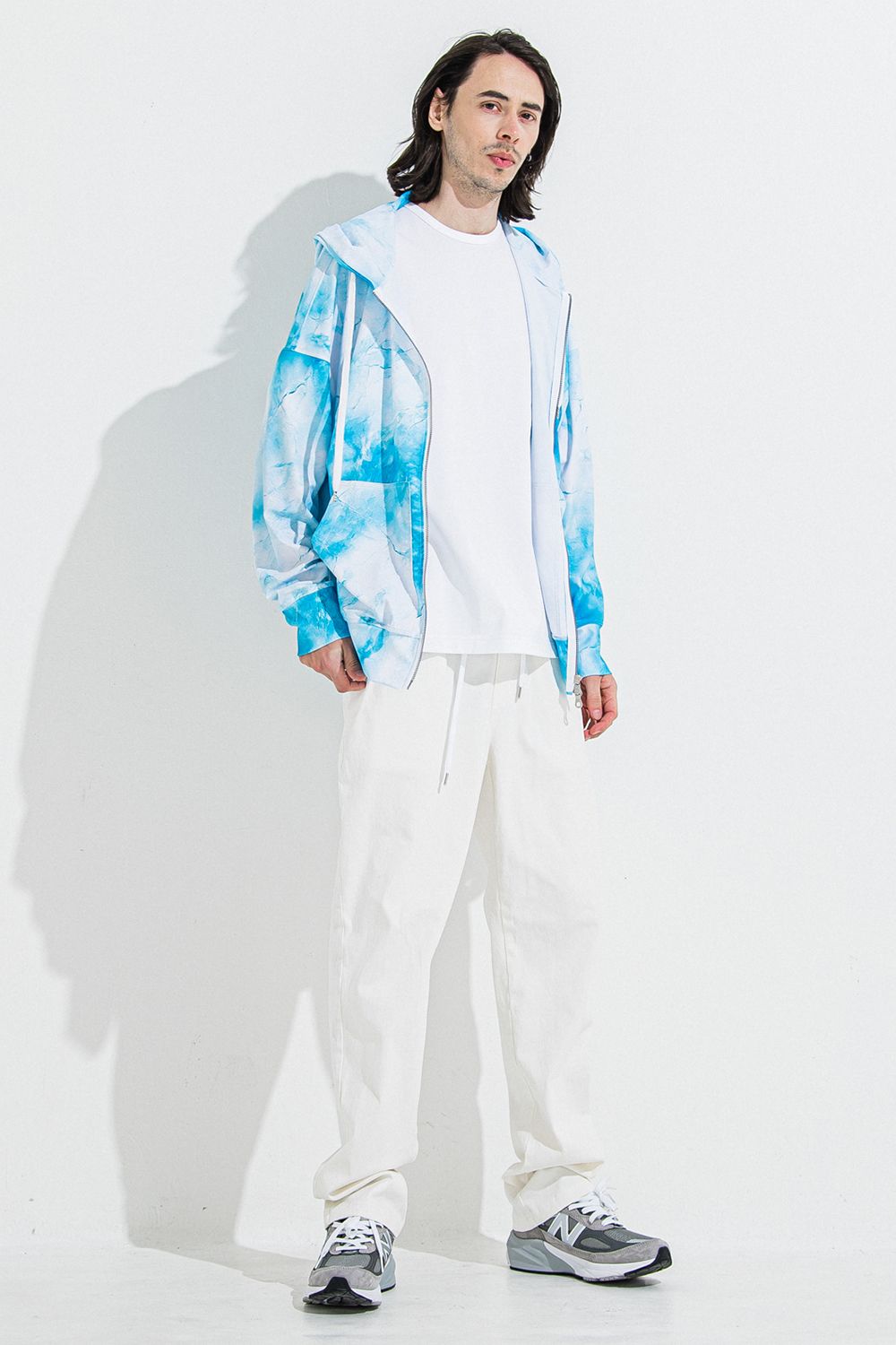 DENIM JERSEY WIDE PT / デニム ジャージ ワイド パンツ