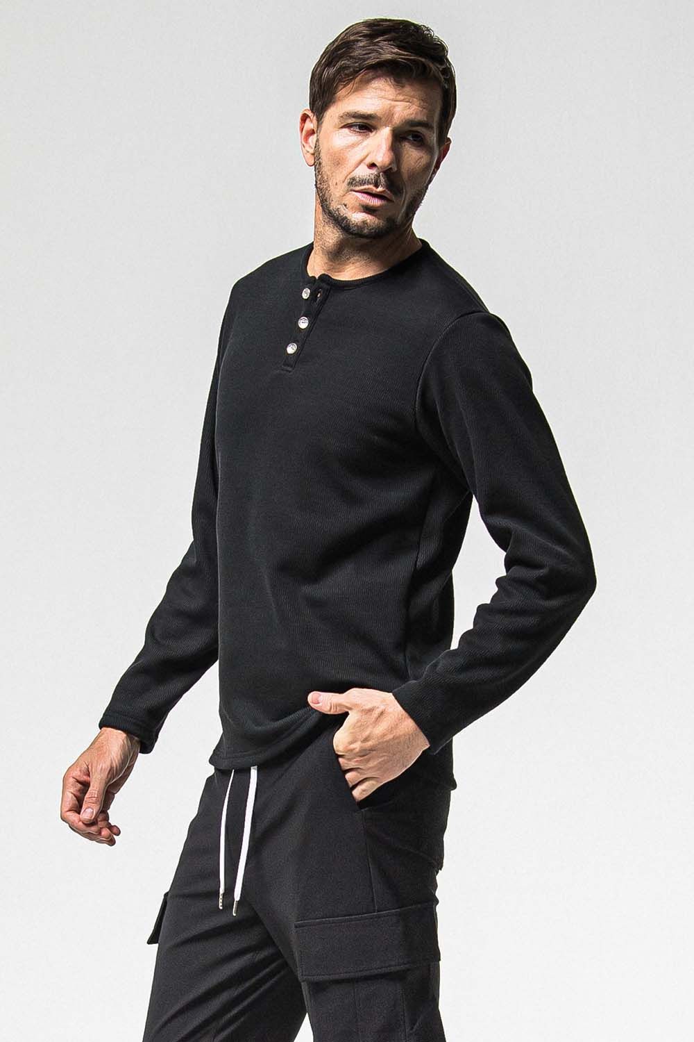 VELOURS FLEECE THERMAL HENRY / ベロア フリース サーマル ヘンリーネック