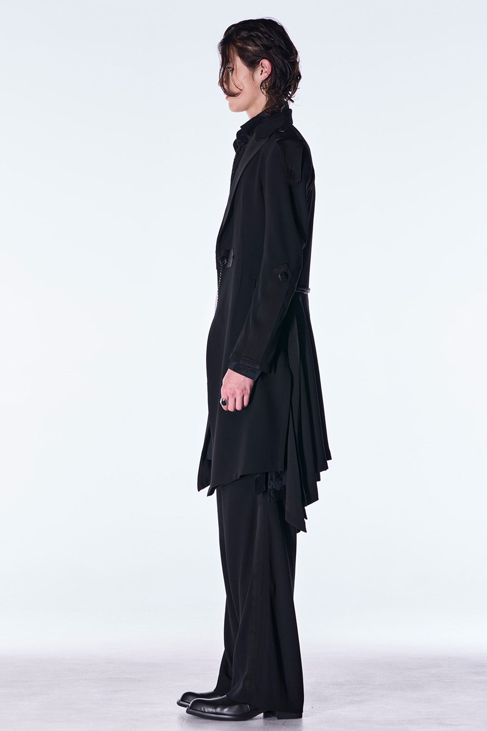 Back Satin Wide Slacks / バックサテン ワイド スラックス