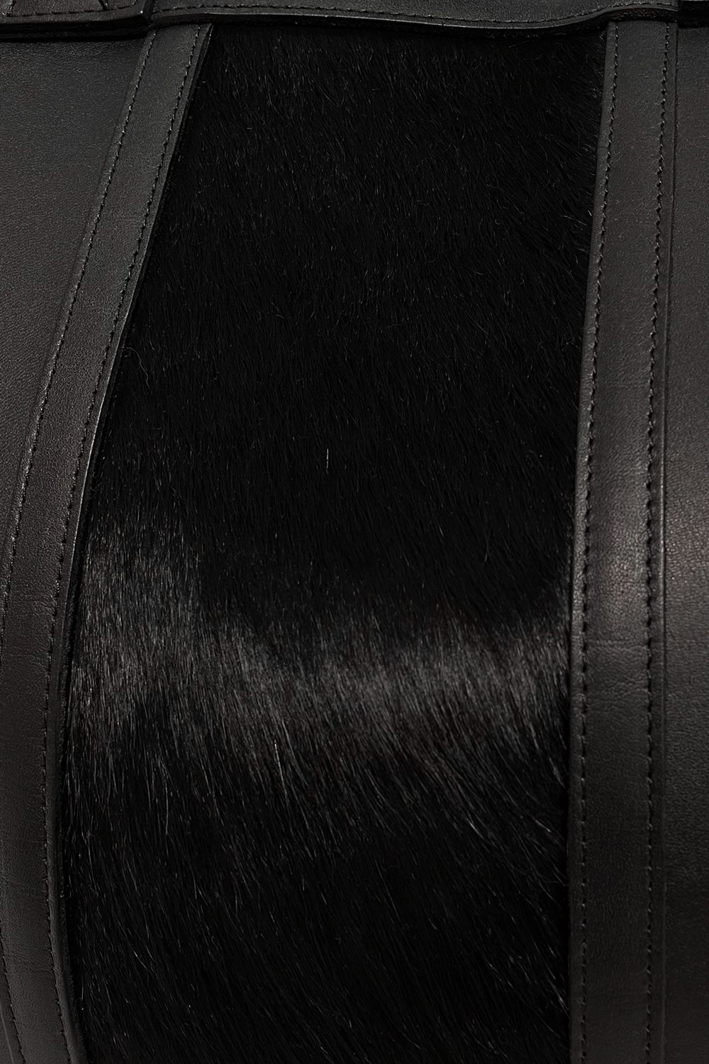 M.U.L. - TOTE(L) BLACK × S/SILIVER METAL - Hair Calf M.U.L. - TOTE(L) BLACK × S/SILIVER METAL - Hair Calf
