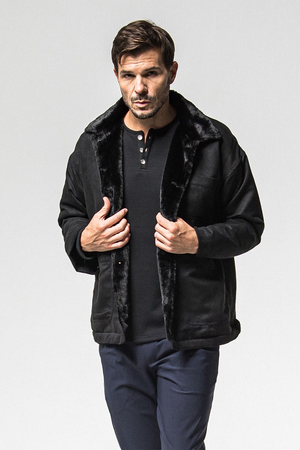 SUEDE FUR COVER ALL / スウェード ファー カバーオール