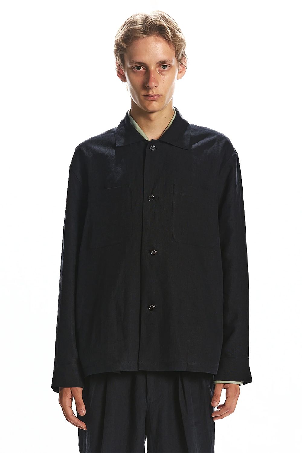 80/1 HEMP TYPEWRITER-CLOTH UTILITY SHIRT / ヘンプ タイプライタークロス ユーティリティーシャツ