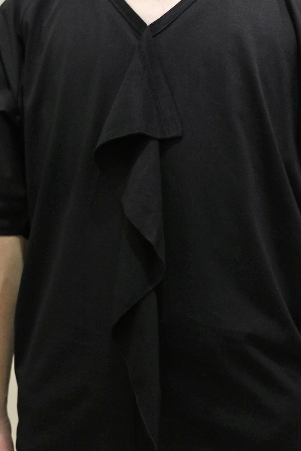 Viscose Organic Frill V Dolman T-Shirt / ヴィスコース オーガニック フリル ブイ ドルマン ティー シャツ
