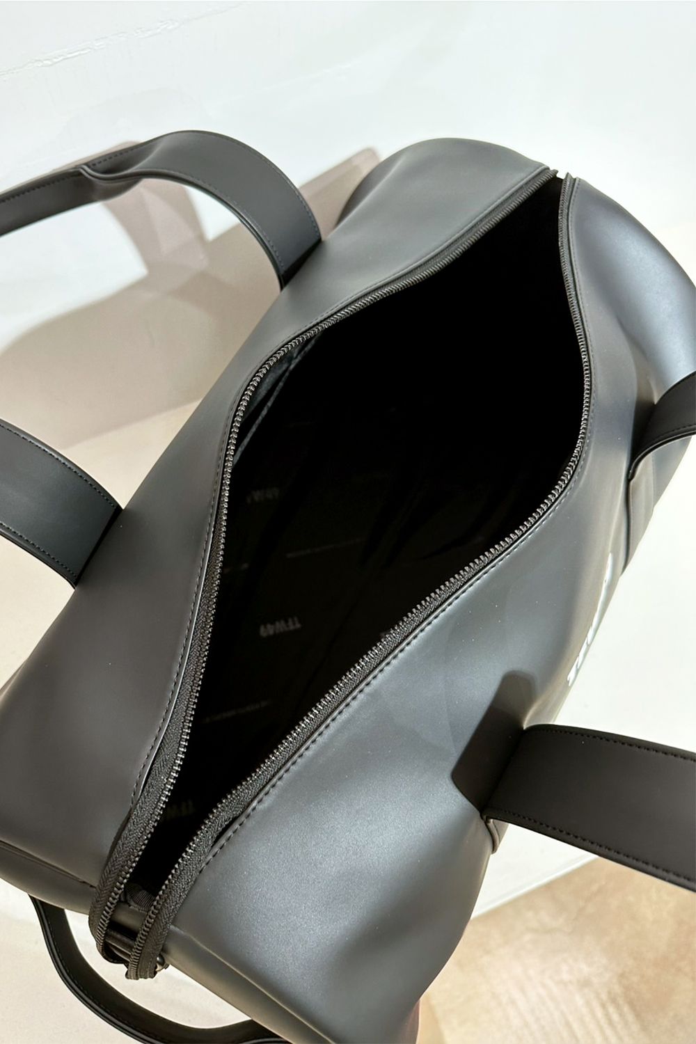 LEATHER BOSTON BAG / シンセティックレザー ボストンバッグ