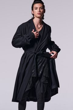《kiryuyrik》Tencel Gabardine Drape Coat