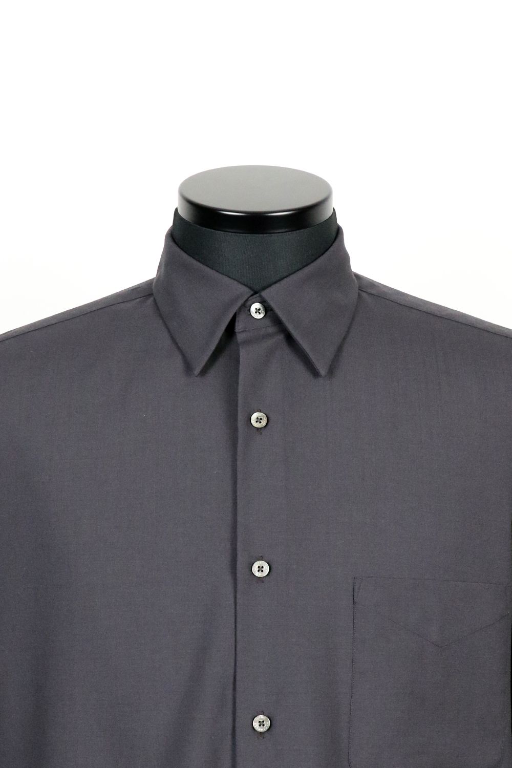 ORGANIC WOOL 2/80 TROPICAL COMFORT FIT SHIRT S/S / オーガニック ウール トロピカル コンフォートフィット ショートスリーブ シャツ
