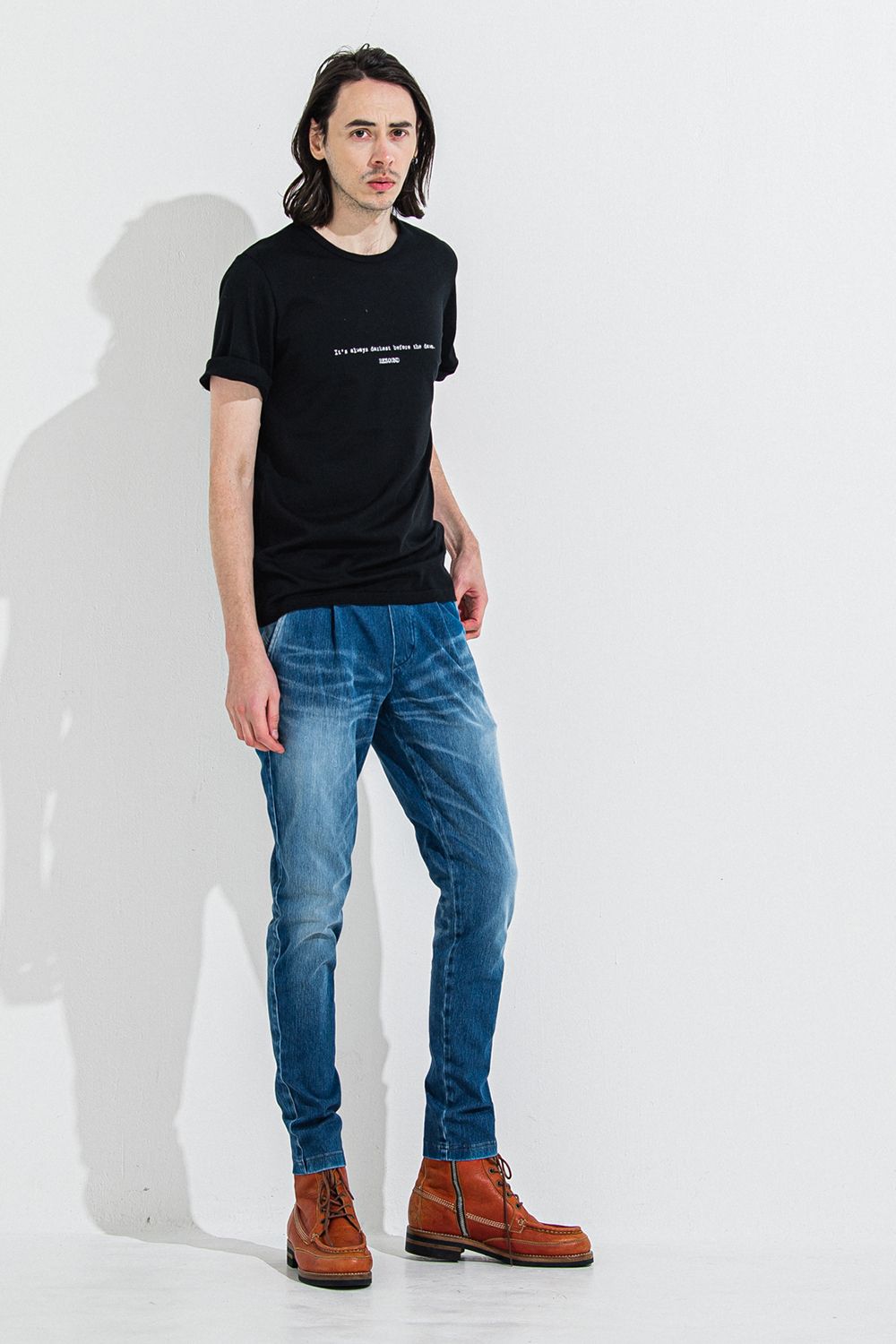 DENIM JERSEY CHRIS EASY TUCK PT / デニム ジャージ クリス イージー タック パンツ