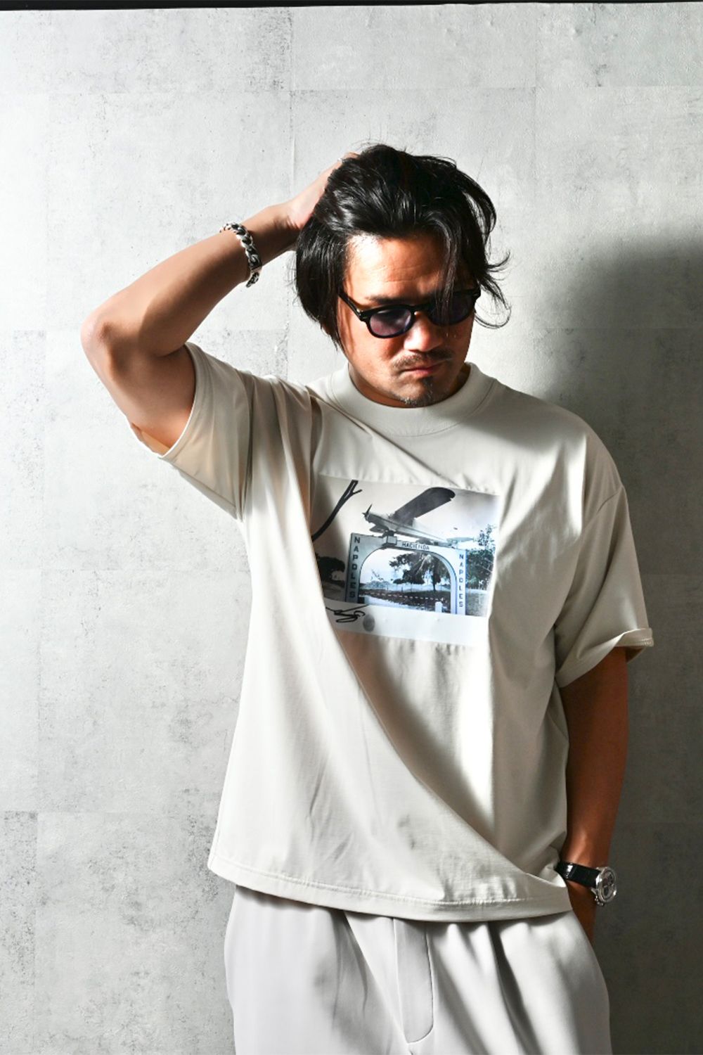 heli overnylon T / ナイロン オーバーサイズTシャツ