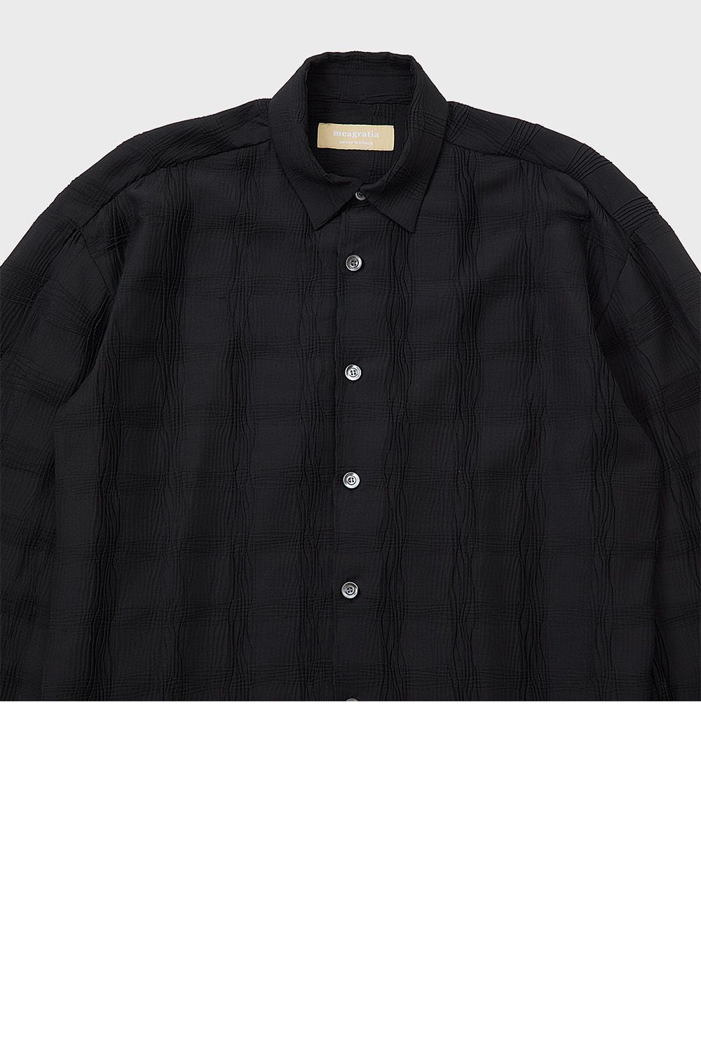Wave pleats shirt / ウェーブ プリーツ シャツ