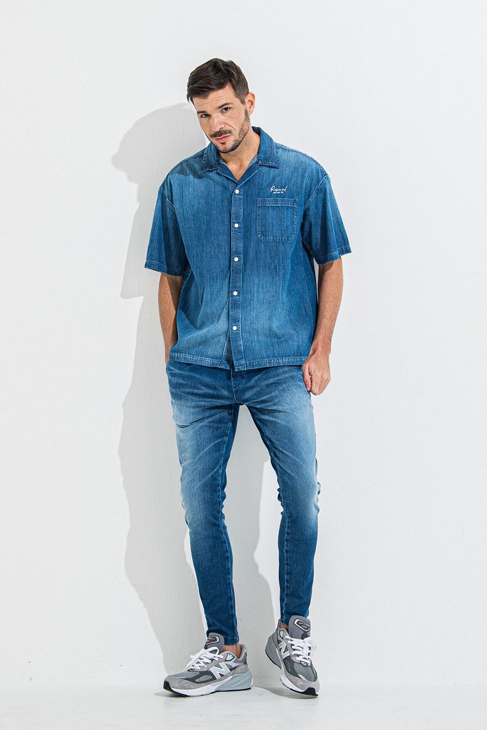DENIM JERSEY CHRIS EASY TUCK PT / デニム ジャージ クリス イージー タック パンツ