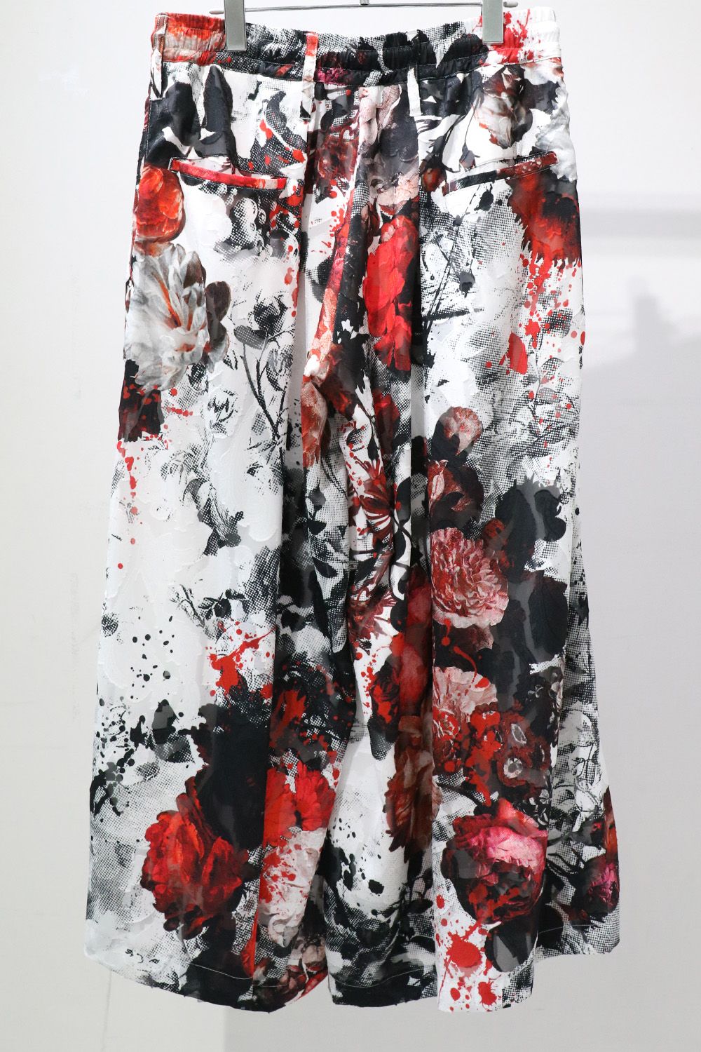 Splash Flora Wide Tuck Slacks / スプラッシュフローラ ワイドタックスラックス