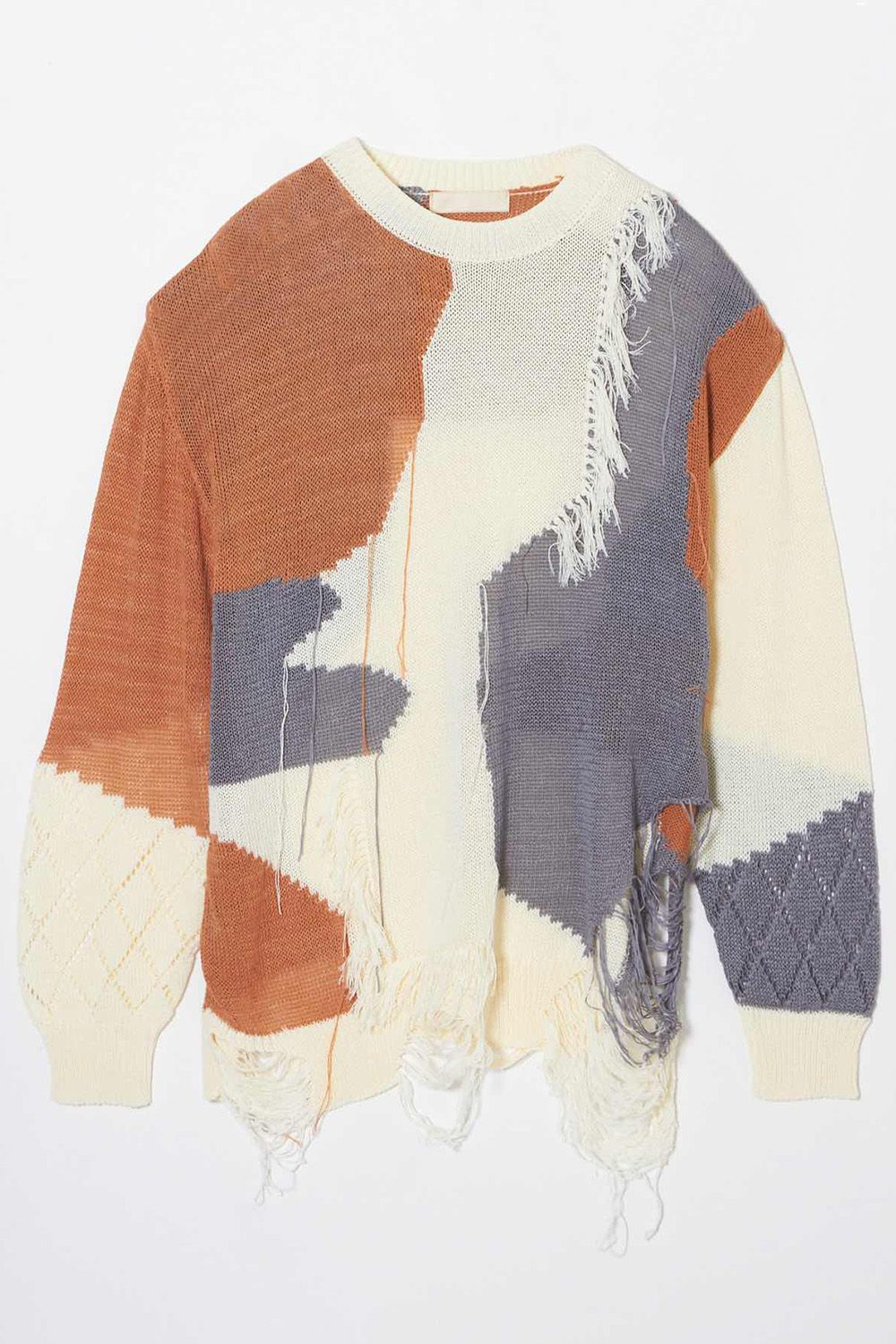 meagratia - Frayed knit P/O / フレイド ニット プルオーバー meagratia - Frayed knit P/O / フレイド ニット プルオーバー