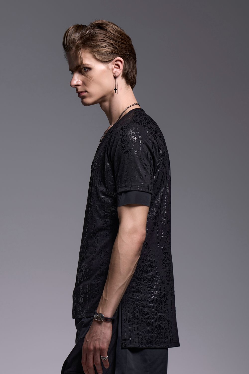 HAKU-BEATENJIKU Layered-T / 箔ベア天竺 レイヤード Tシャツ