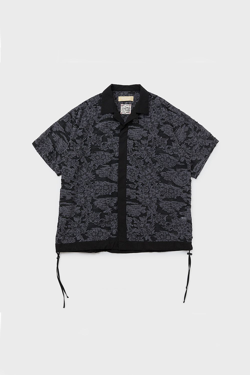 Cut jacquard sheer S/S shirt / カットジャガード シアー ショートスリーブ シャツ