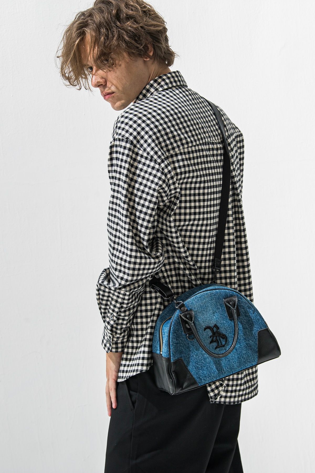 DENIM MINI BOSTON BAG / DECADEコラボ デニムミニボストンバッグ