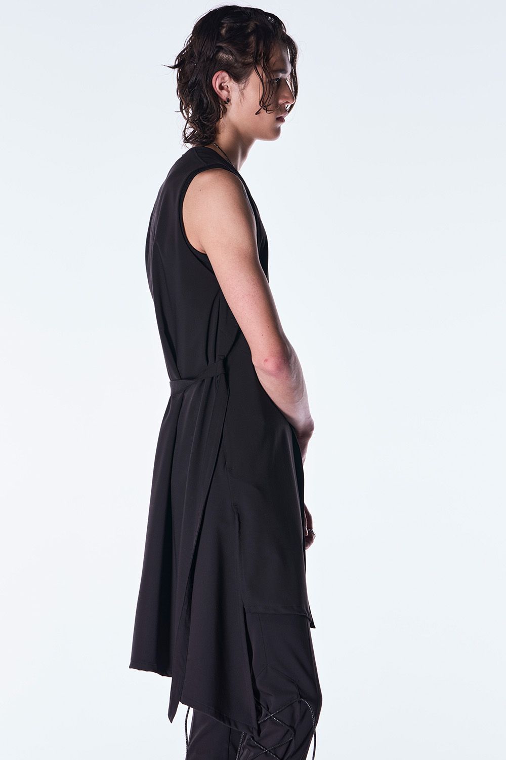 PE Gabardine Flare Vest / ポリエステル ギャバジン フレア ベスト