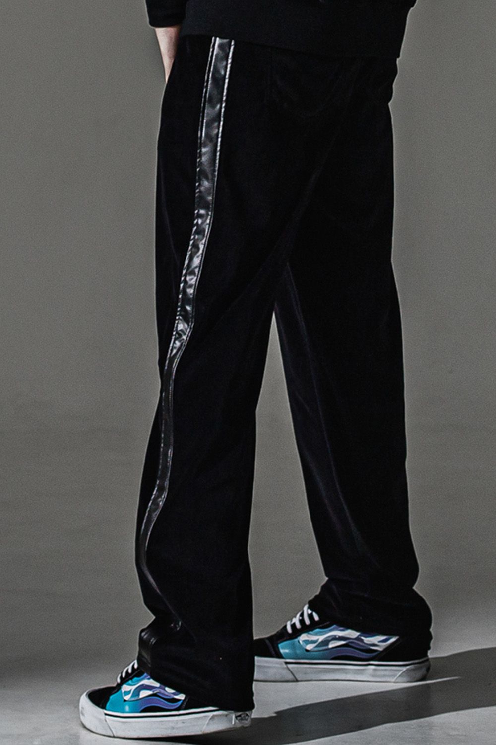 VELOUR SEMI WIDE TUCK PANTS / ベロア セミワイド ワイド タック パンツ