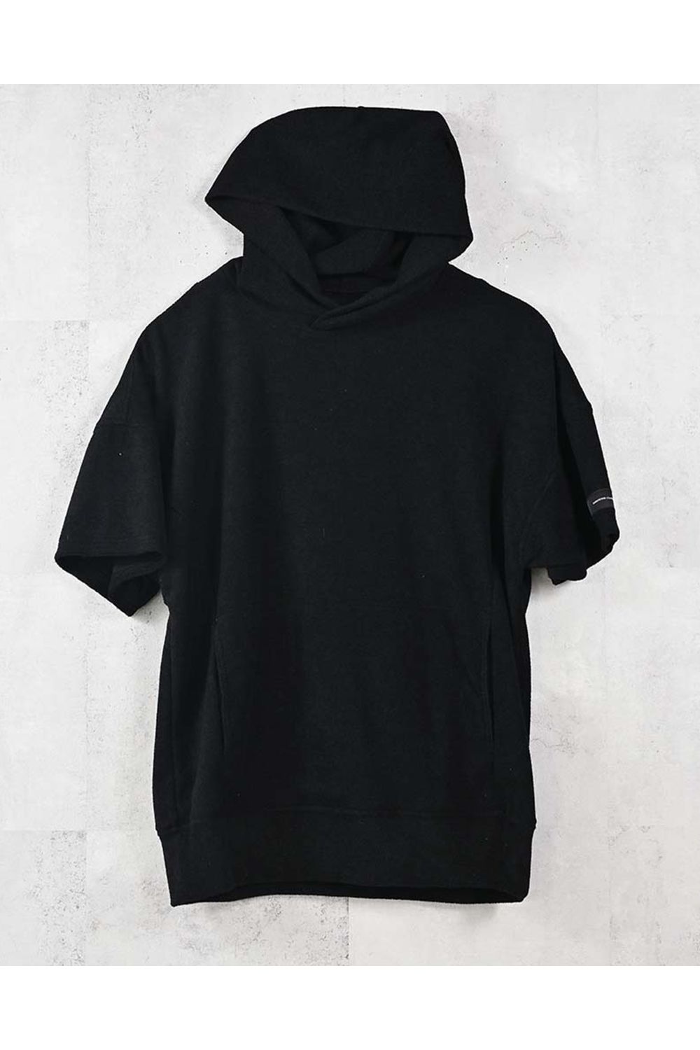 PILE HALF HOODIE / オーバーサイズ ハーフスリーブ パイル フーディー