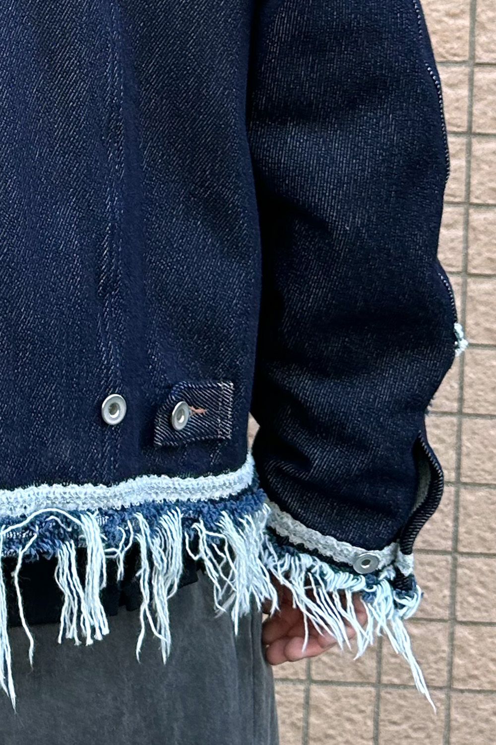 Lace tape denim BL / レース テープ デニム ブルゾン