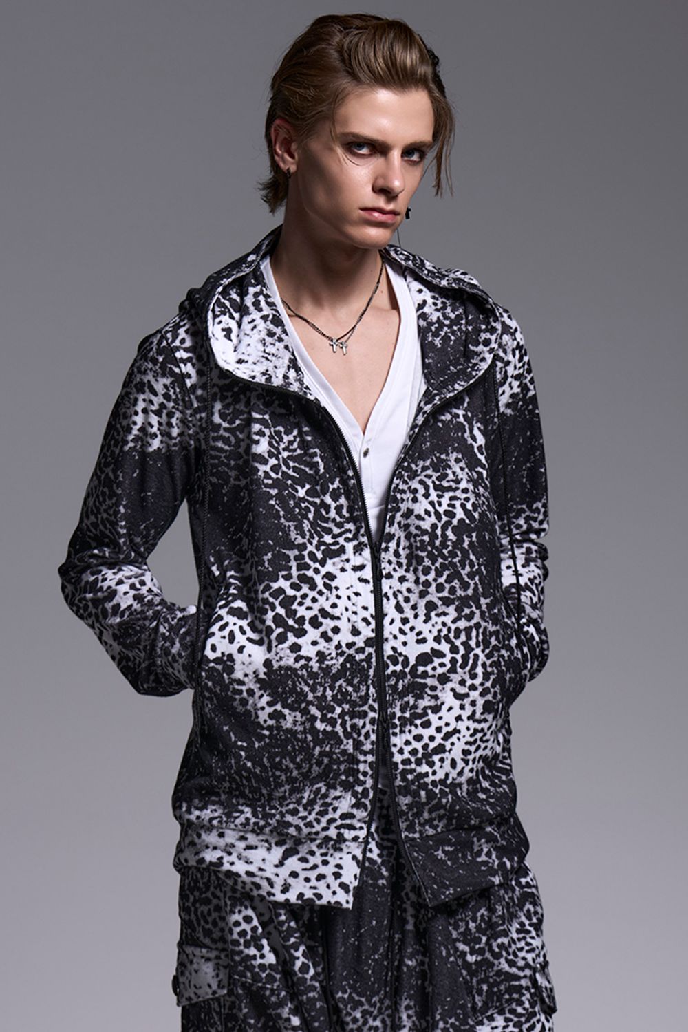 Leopard Pile Jersey Hoodie / レオパード パイル フーディー