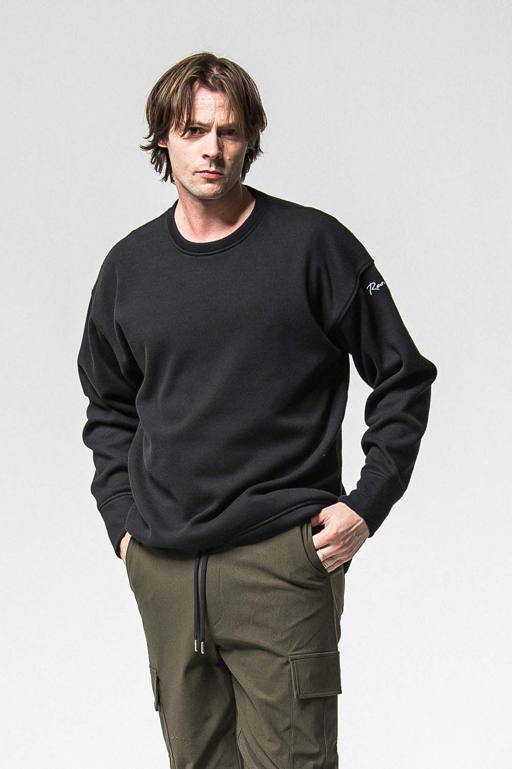 VELOURS FLEECE THERMAL LOOSE TRAINER / ベロア フリース サーマル ルーズ トレーナー