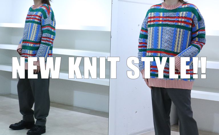 N.HOOLYWOODやMARKAWAREから入荷しております、ニットを着用にてご紹介、デザインや素材など他ブランドには無いこだわりの詰まったアイテムです。
