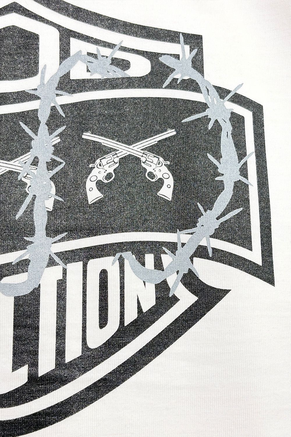 GOD SELECTION XXX × roarguns GOD SELECTION XXX × roarguns TRIPLE GUNS EMBLEM LAYERED T-SHIRT / ゴッドセレクション ロアーガンズ コラボレーション レイヤード ロングスリーブT