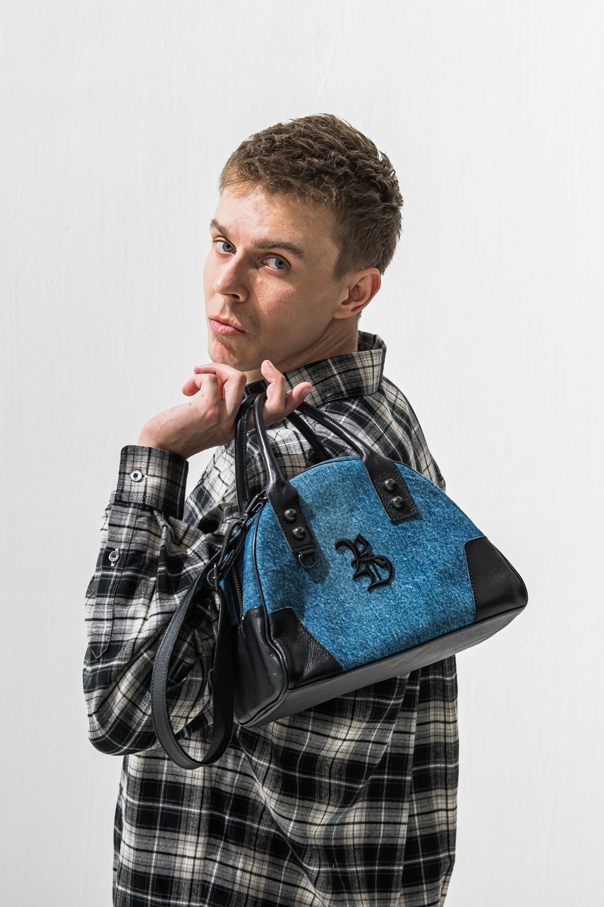 DENIM MINI BOSTON BAG / DECADEコラボ デニムミニボストンバッグ
