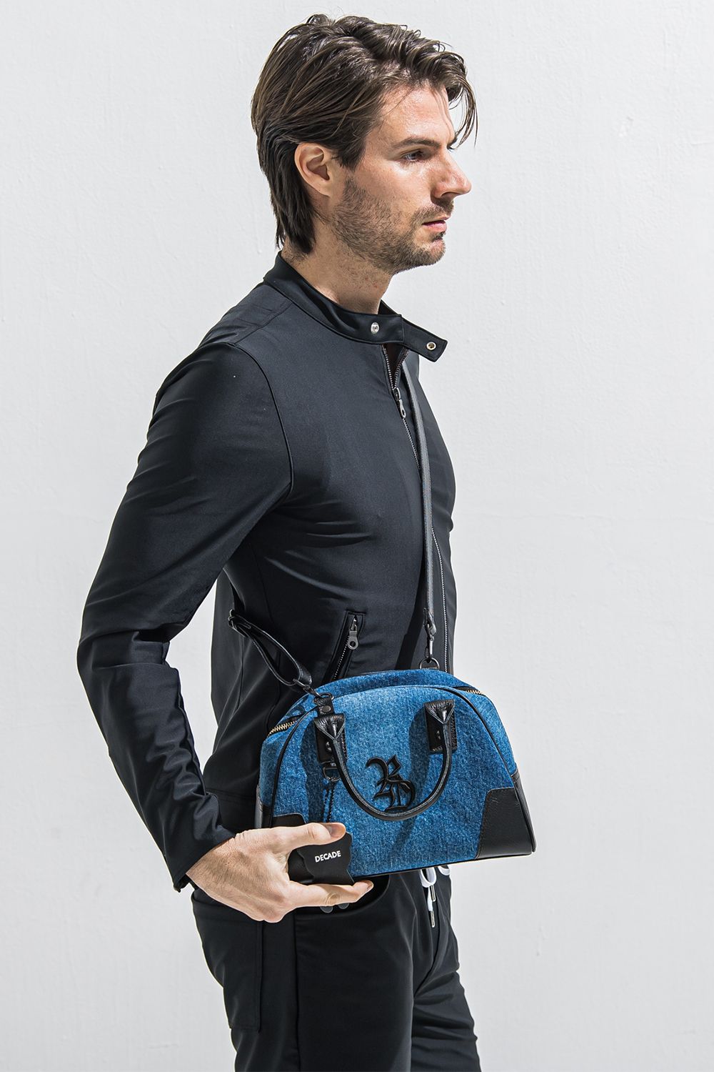 DENIM MINI BOSTON BAG / decadeコラボ デニム ミニボストンバッグ