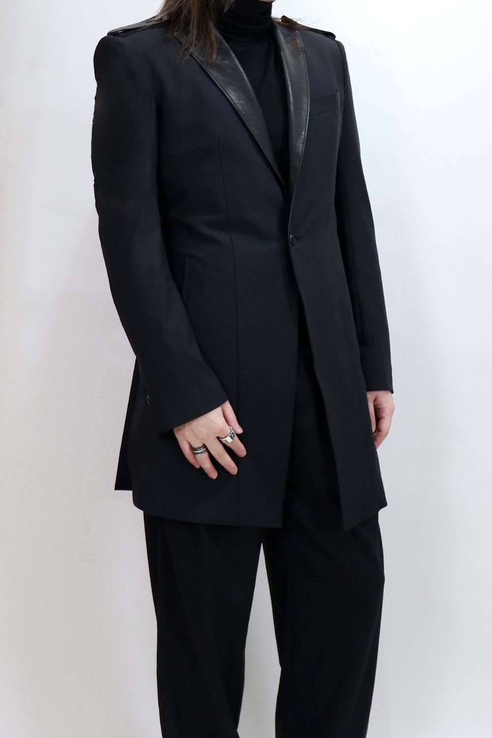 THE ONENESS - 【SGZ COSTUME LINE】 RePE Jersey Peaked Long Jacket（スワロ無） /  SUGIZO コスチューム ピークド ロング ジャケット | laid-back