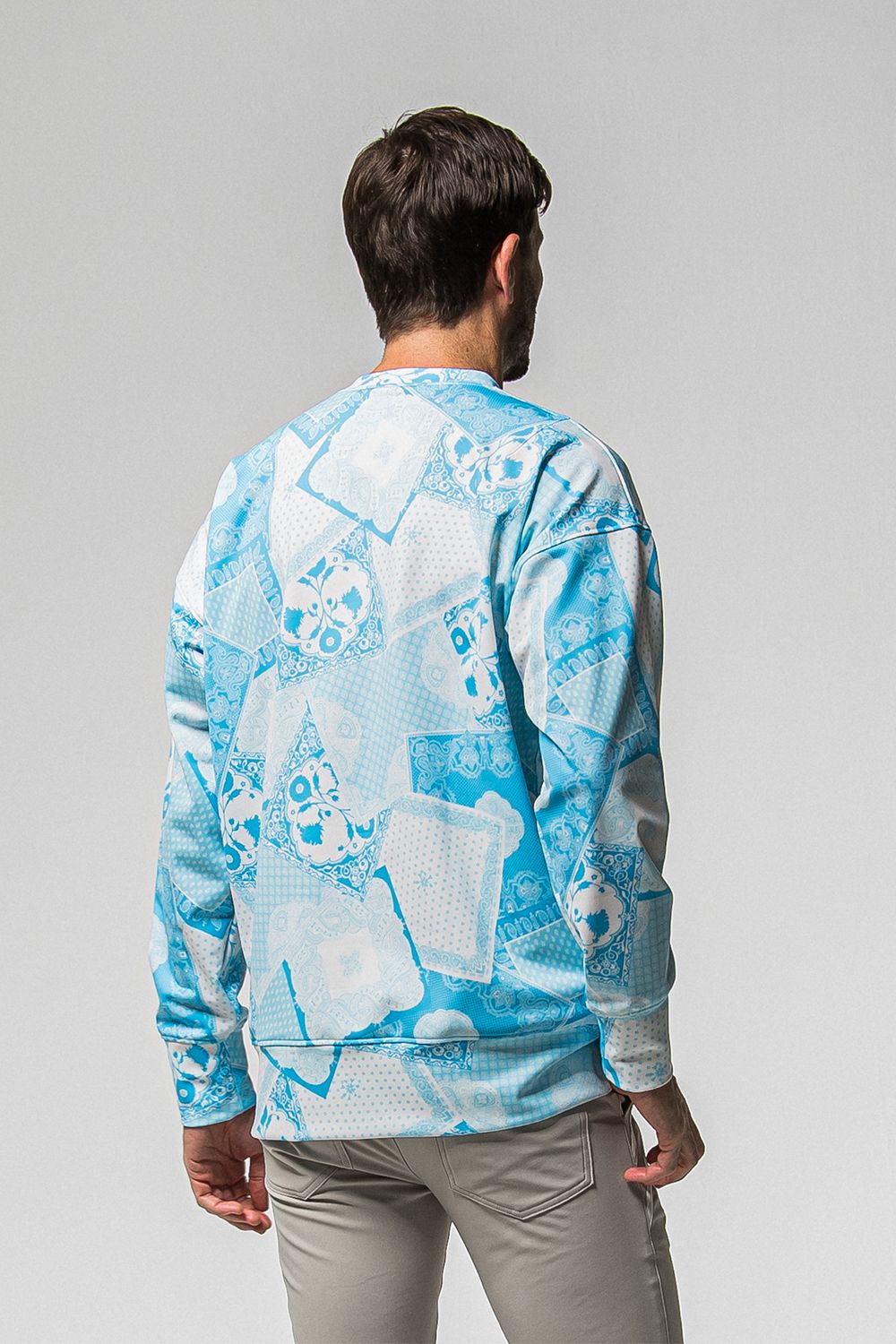 PAISLEY BACK FLEECE DROP TRINER / ペイズリー バック フリース ドロップ トレーナー