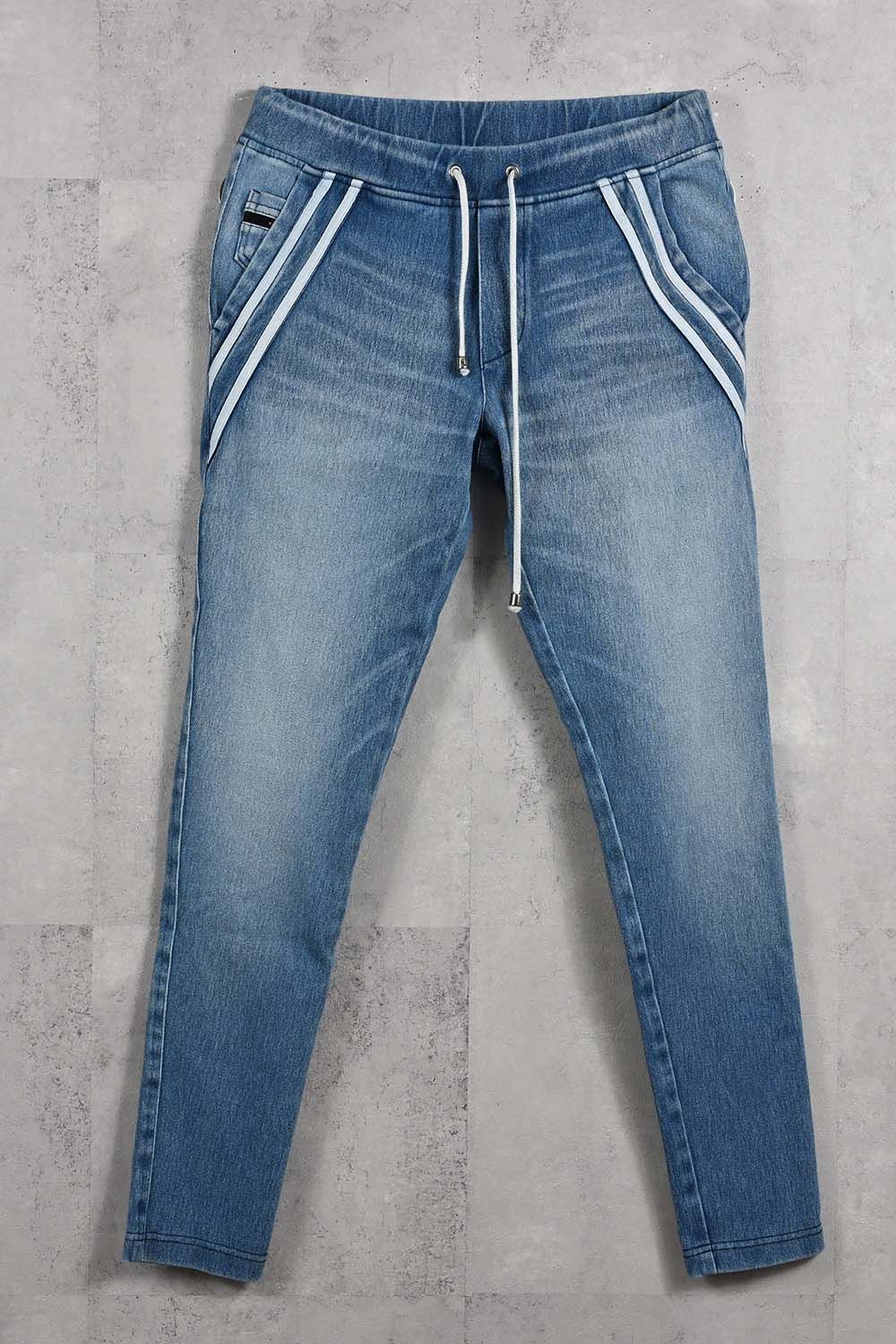 EX DENIM JERSEY EDGE PT / デニム ジャージ エッジ ラインパンツ