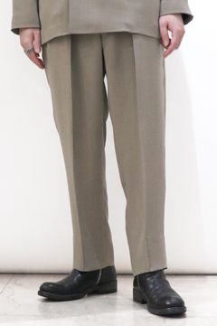 MELANGE TWILL SHIRRING TROUSERS / メランジ ツイル シャーリング トラウザーズ