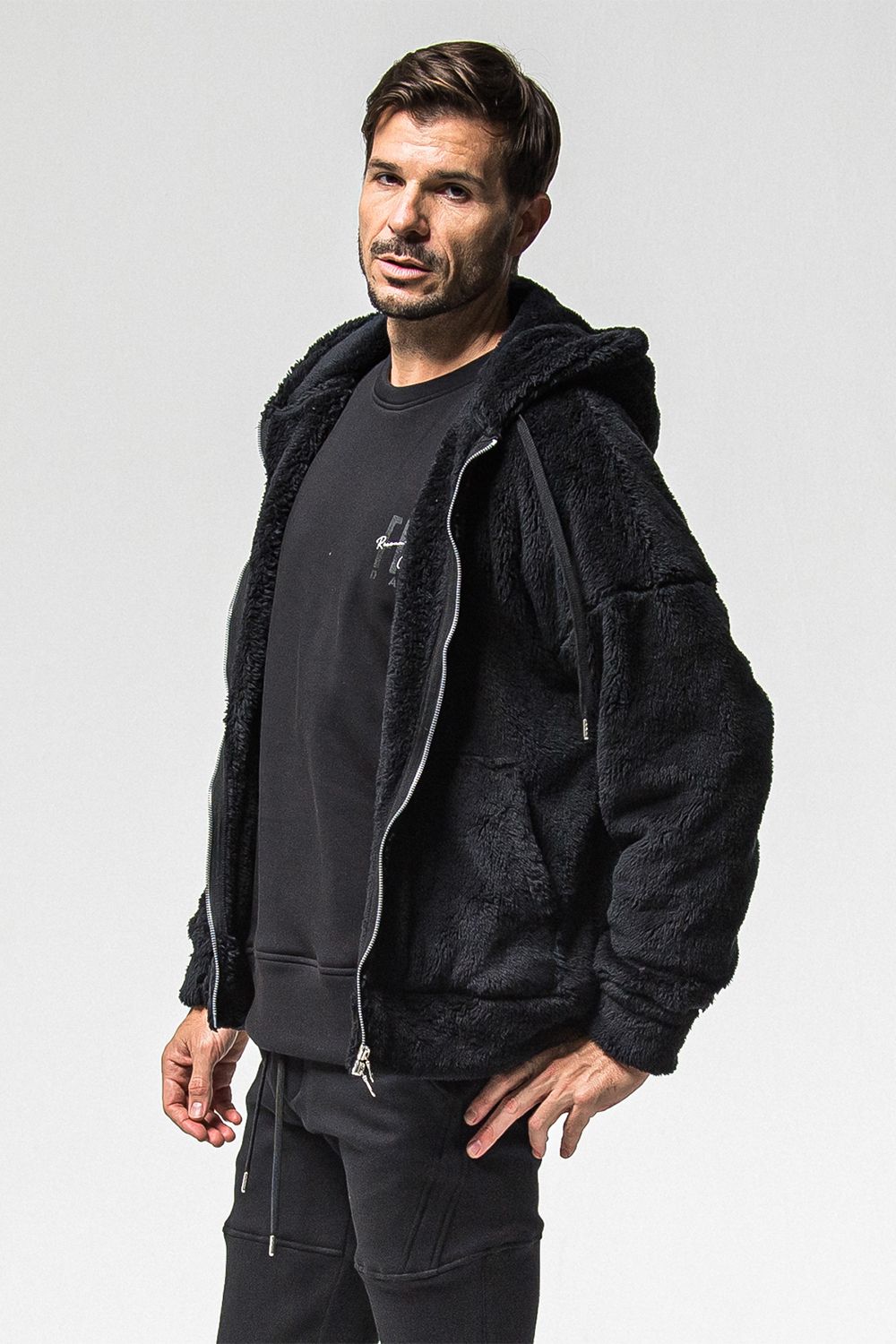 BOA ZIP LOOSE HOODIE / ボア ジップ ルーズ フーディ