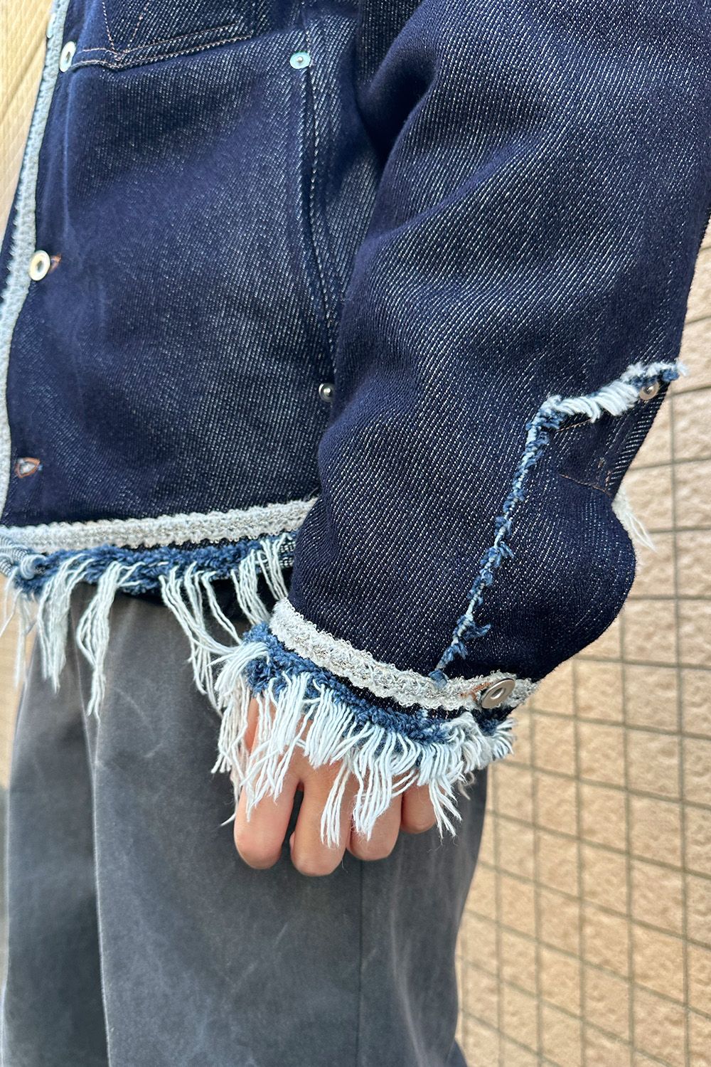 Lace tape denim BL / レース テープ デニム ブルゾン