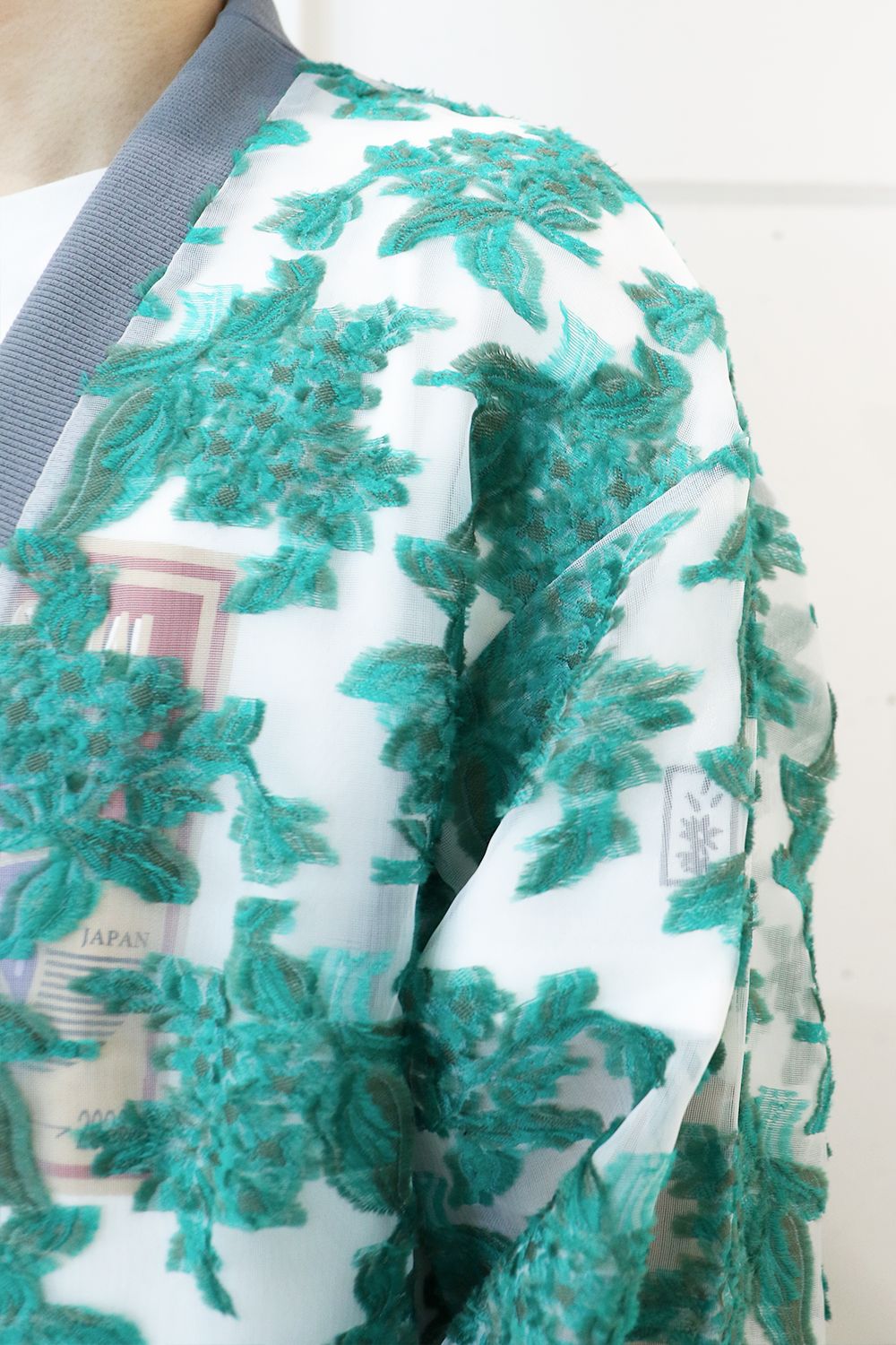 Mesh jaquard cardigan / メッシュ ジャガード カーディガン