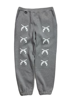 LEATHER PATCH PANTS / レザー パッチ スウエット パンツ