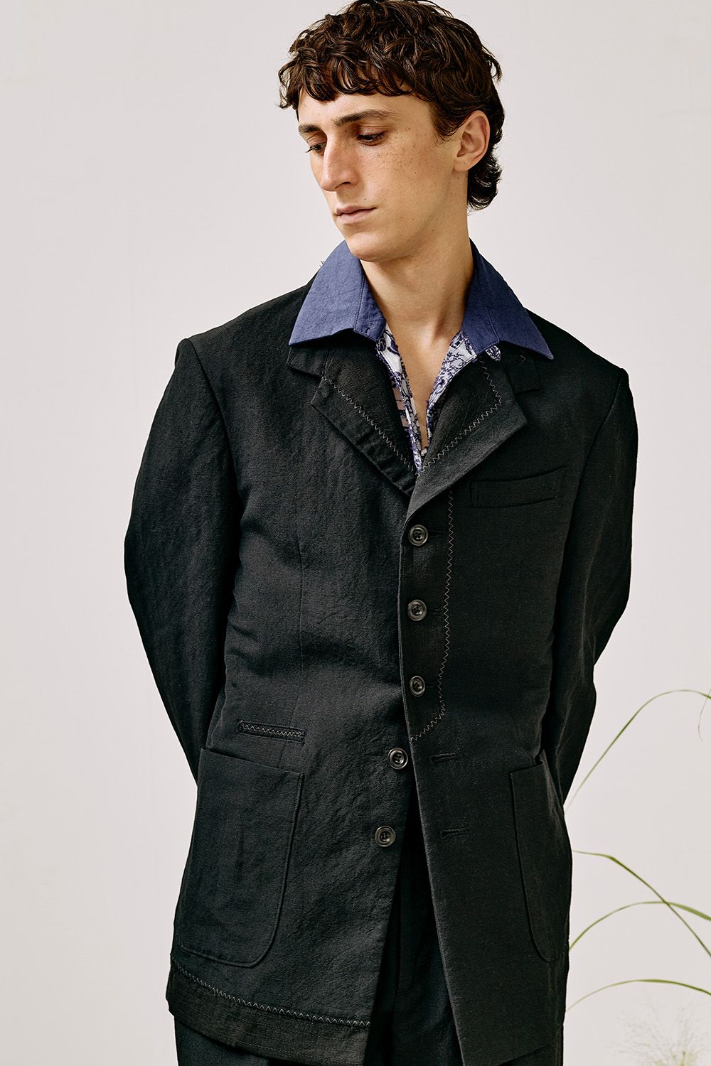 Cut jacquard P/O shirt / カットジャガード プルオーバー シャツ