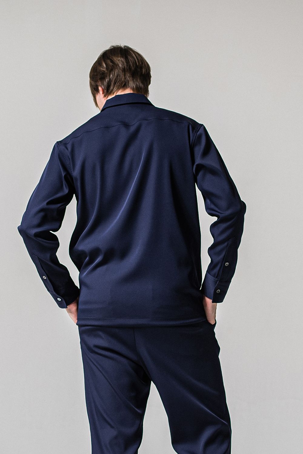 PULLOVER SATIN SHIRT / プルオーバー サテン シャツ