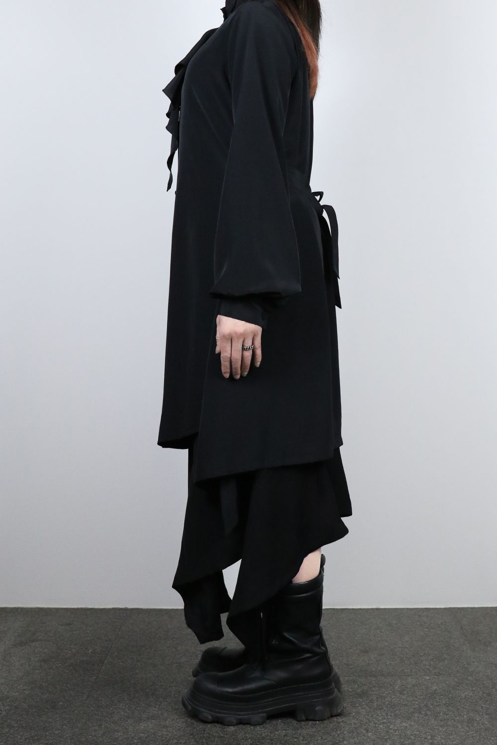 Recycle Decine Single Frill Shirt / リサイクル デシン シングル フリル シャツ