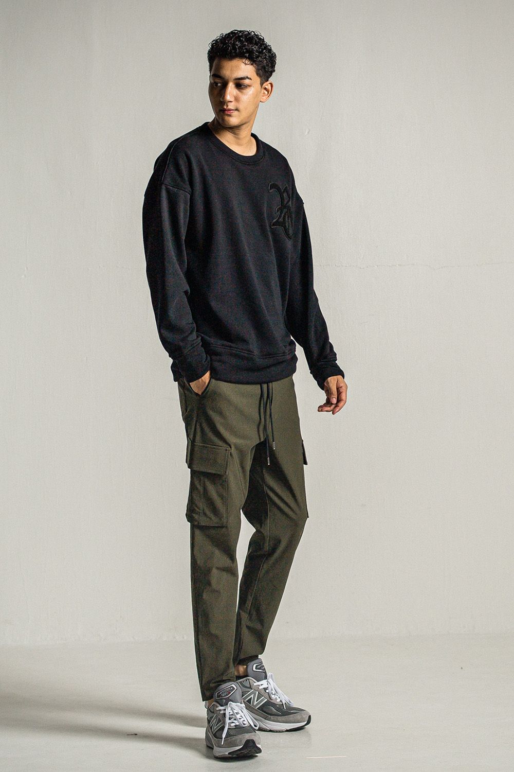 RC CHENILLE VELOURS FLEECE DROP TRAINER / RC シェニール ベロア フリース ドロップ トレーナー