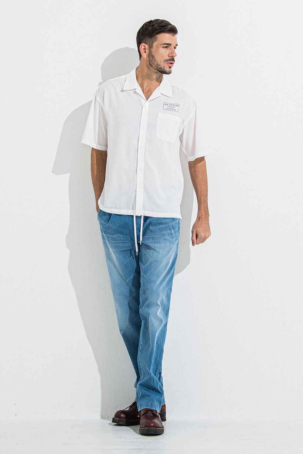 DENIM JERSEY WIDE PT / デニム ジャージ ワイド パンツ