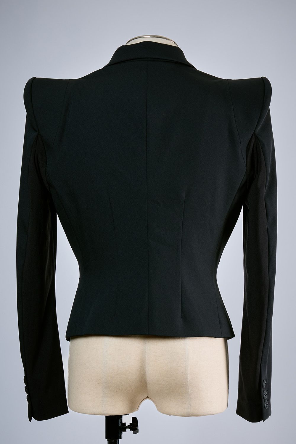 【COSTUME LINE】W-Satin Power Shoulder Short Jacket / SUGIZO コスチュームライン パワーショルダー ショート ジャケット