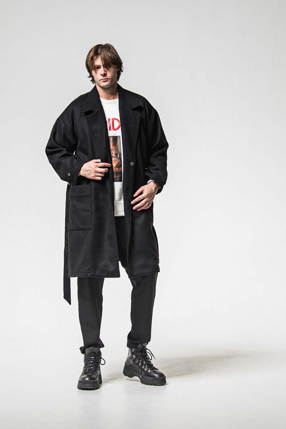 GOWN OVER COAT / オーバーサイズ ガウン コート