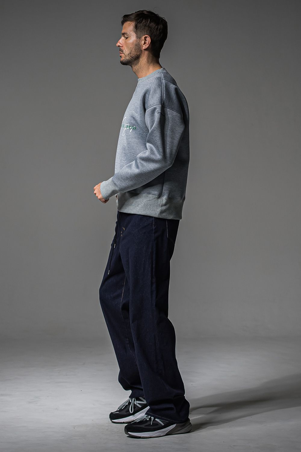 HD NOTHING DROP TRAINER / ドロップショルダー メッセージプリント ルーズトレーナー