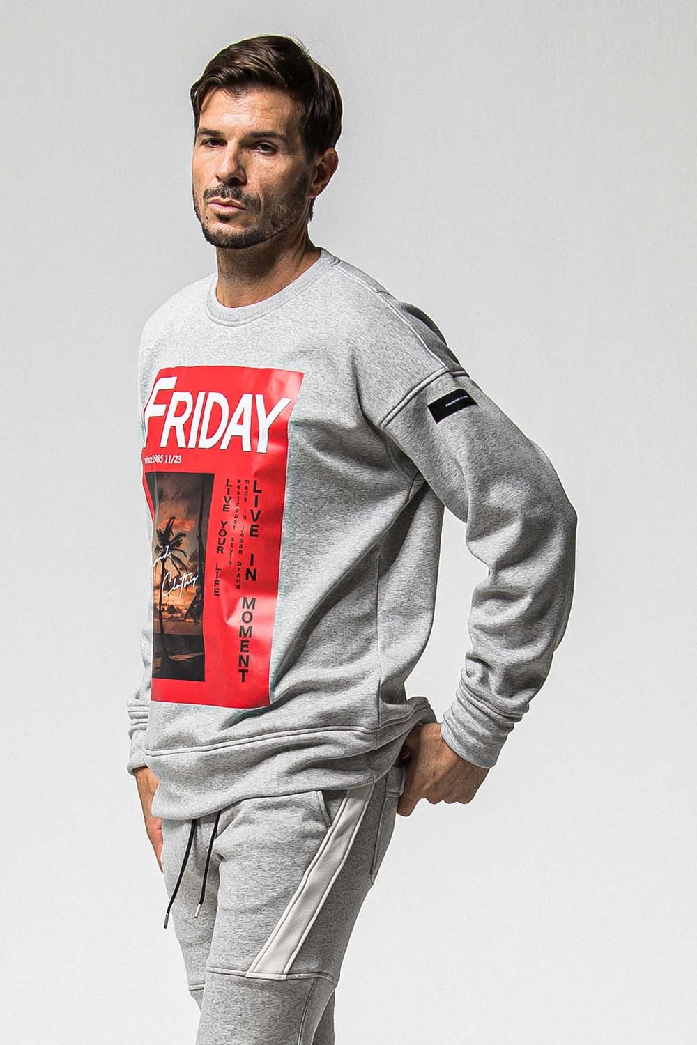 FRIDAY OLD COVER VELOURS FLEECE TRAINER / フライデー オールドカバー ベロア フリース トレーナー