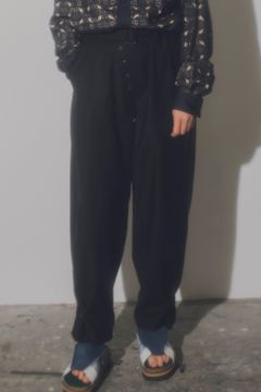 Military satin belted PT / ミリタリー サテン ベルテッド パンツ